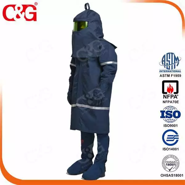Navy 40cal electric <a href=/arcflash/ target=_blank class=infotextkey><a href=/arcflash/ target=_blank class=infotextkey>arc flash protection</a></a> clothing as arc flash suit