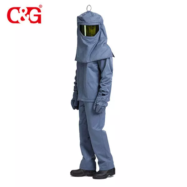 wholesale price 40cal arc flash protective fire resistant bib jacket pants & hood