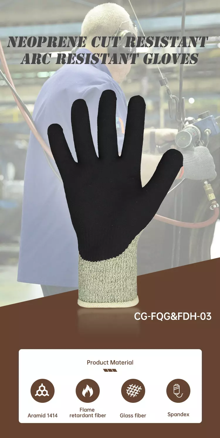 Neoprene Cut Resistant Arc Resistant Gloves