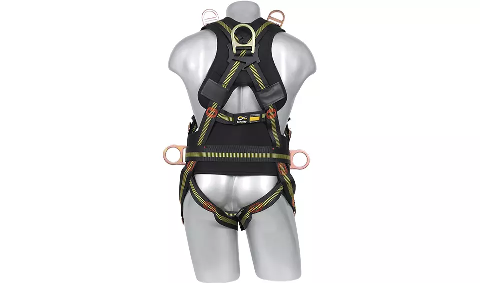 What is the difference between a full-body safety harness and a ha