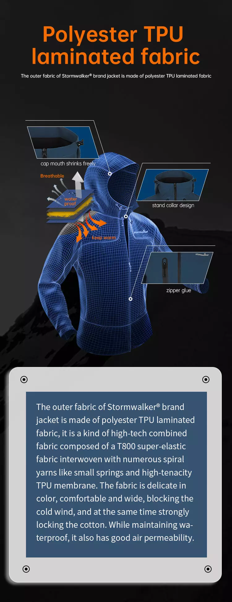 Outdoor Jacket With Hood And Detachable Interior Model: STW-J-P100